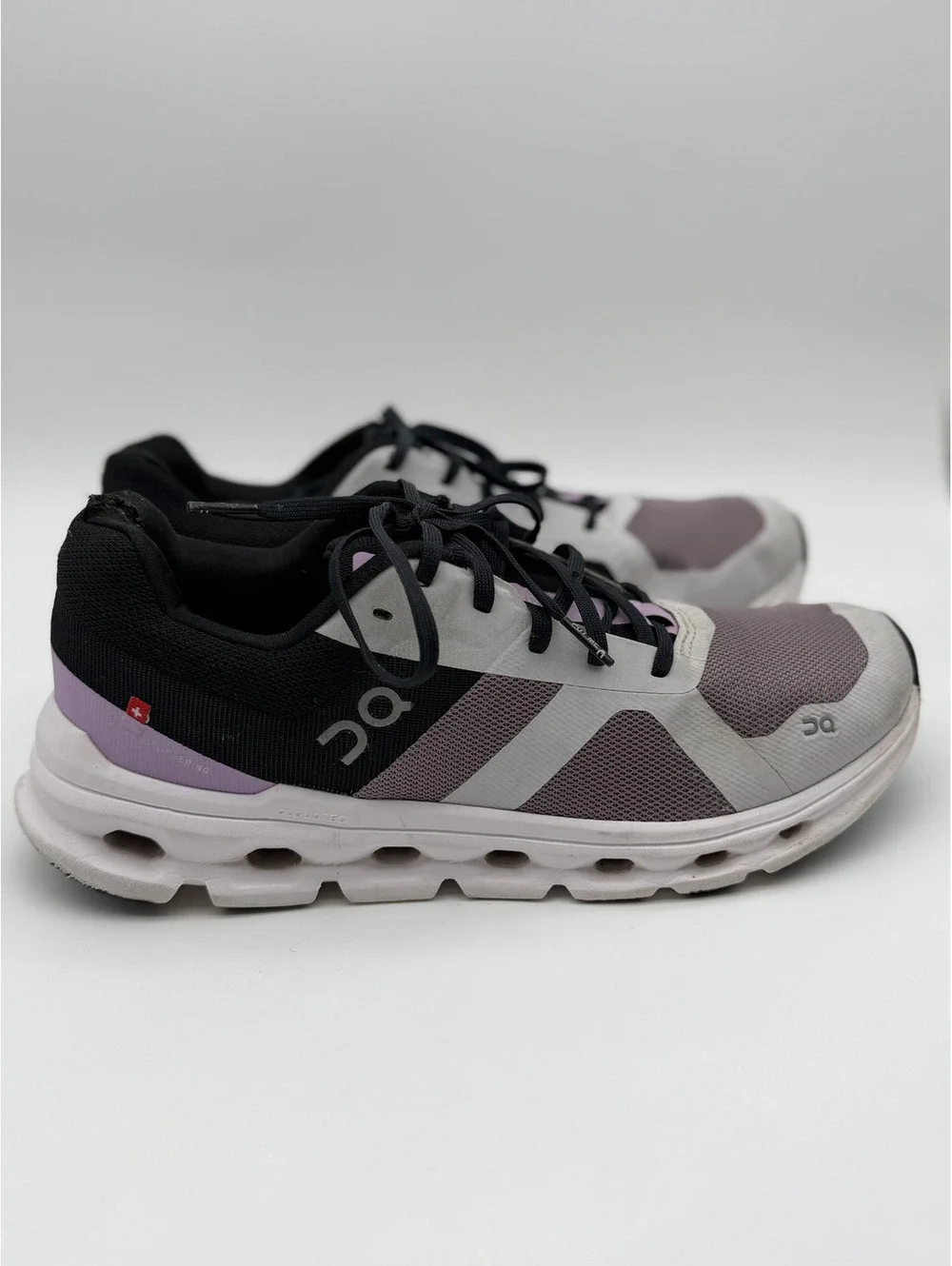 On Women's Cloundrunner Heron Black Running Sneaker, Size 10